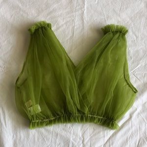 Lime Green Choosy Mesh Crop